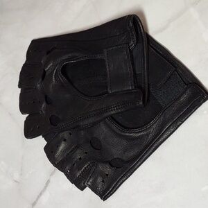 Damascus Leather Fingerless Gloves
